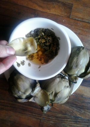 Una foto de Alcachofas con Chimichurri