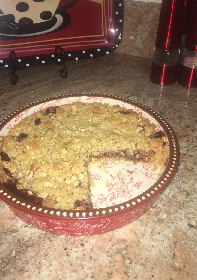 A picture of Raspberry Crumble Bars.