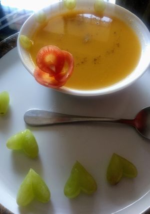 A picture of Grapes carrot soup.