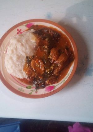 A picture of Ogbono with corncasa.