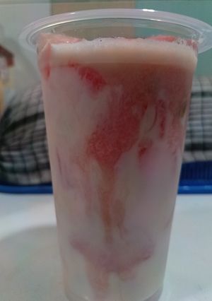 Foto resep Es Susu Semangka Cranberry