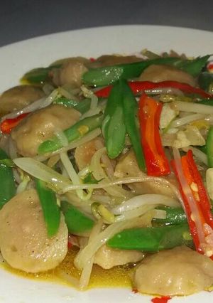 Foto resep Tumis tauge baso buncis