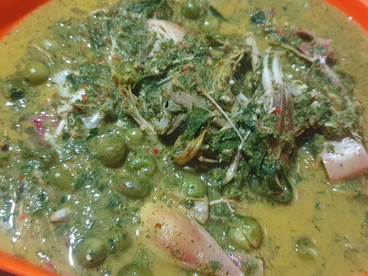 Langkah Mudah untuk Membuat Gulai Daun singkong (daun ubi) tumbuk, Bisa Manjain Lidah