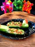 Cucumber, Paneer & Sprouts Salad Boats – Summer Special Cold Protein Salad