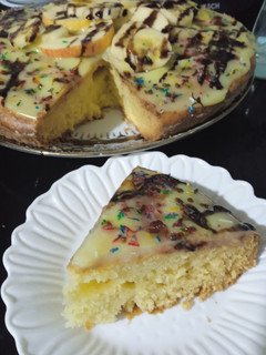 صورة لوصفة كيك بالكريم باتسيير