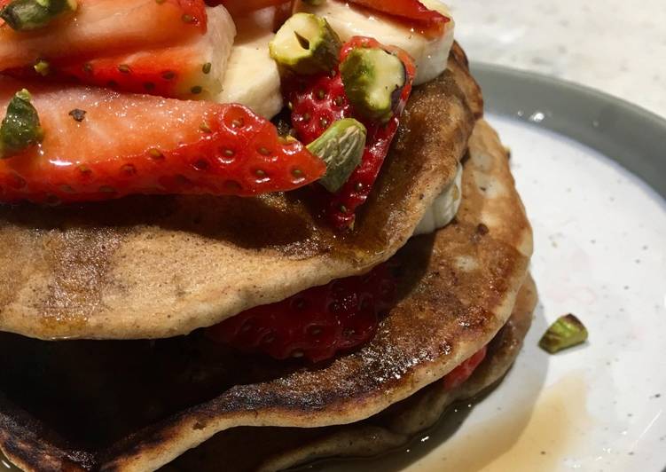 Recipe of Any-night-of-the-week Vegan Banana and Oat Pancakes