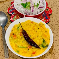 A picture of Tuvar Dal ki khichadi.