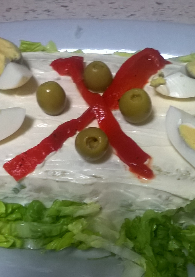 Una foto de Pastel salado de patata y atún