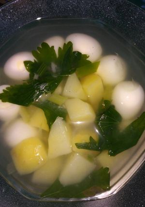 Foto resep Sayur bening kentang telur puyuh