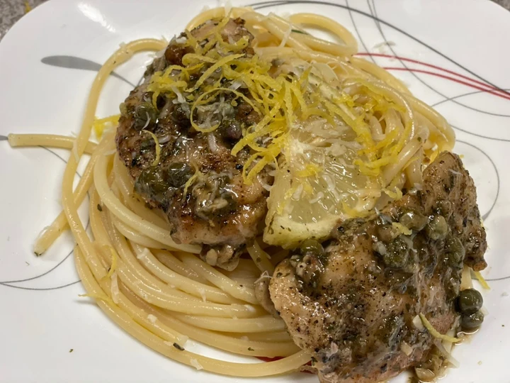 Simple Way Make Recipe Chicken Piccata over Lemon Basil Pasta that is Perfect, Really Delicious}