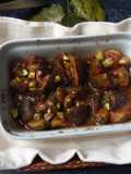 Higos asados con miel de acacia y pistachos