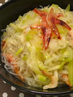 櫻蝦瓜絲冬粉 【炒冬粉3】 的食譜成品照片