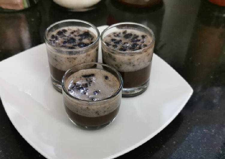 Cara Gampang Membuat Puding coklat milo oreo susu Anti Gagal