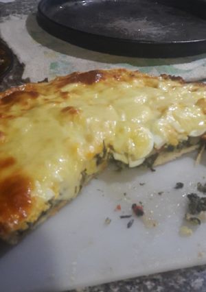 Una foto de Tarta de verdura con huevo duro y muzarella