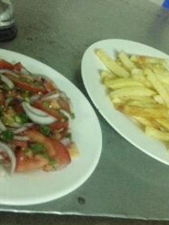 A picture of Chips And Kachumbari.