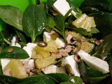 Ensalada de espinacas frescas y piña