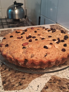 Una foto de Torta de banana y frutos secos