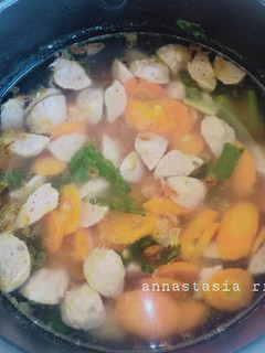 Foto resep Sup baso jagung