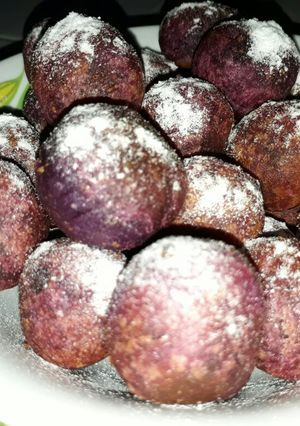 Foto resep Bola ubi ungu coklat