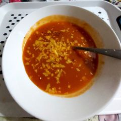 A picture of My Tomato and Grated Cheese Soup 😀.