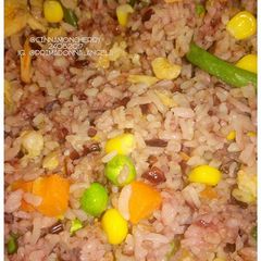 Fried Rice with Dried Shrimps and Frozen Veggies A picture of Fried Rice with Dried Shrimps and Frozen Veggies.