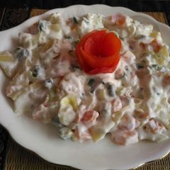 Russian salad A picture of Russian salad.