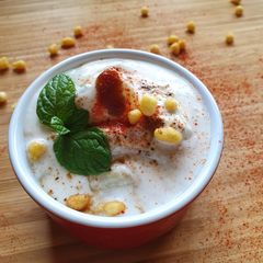 A picture of Baked Potato Raita.