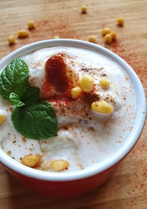 A picture of Baked Potato Raita.