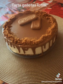 Una foto de Tarta de galletas Lotus sin cuajada sin gelatina
