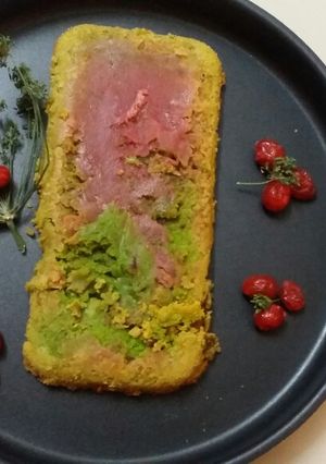 A picture of Fennel Seed Beetroot Marble Brownie.