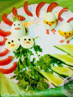 A picture of Easter Chicks Deviled Egg.