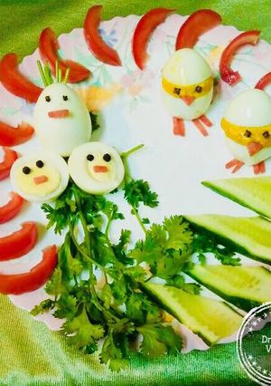 A picture of Easter Chicks Deviled Egg.