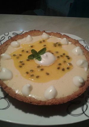 Una foto de Tarta de parchita