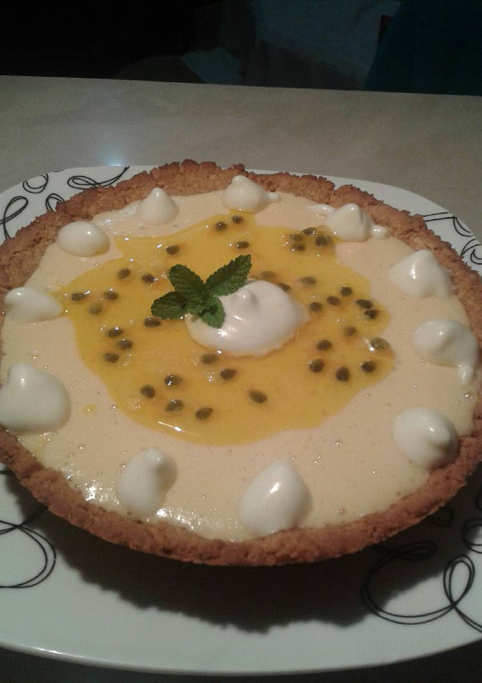 Una foto de Tarta de parchita