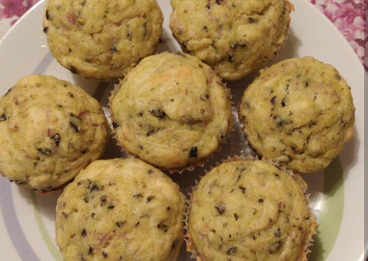 Steps to Prepare Ultimate Muffin zucchine cotto e olive