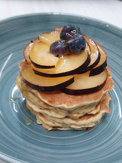 Una foto de Pancakes de manzana, rápidos, ricos y saludables