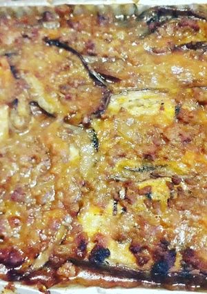 A picture of Lighter Eggplant Parmigiana with Meat Sauce (Grilled Eggplant).