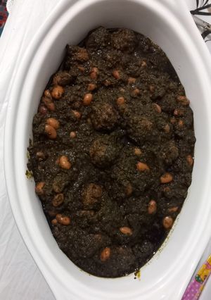 عکسی از دستور قورمه سبزی به سبک خودم