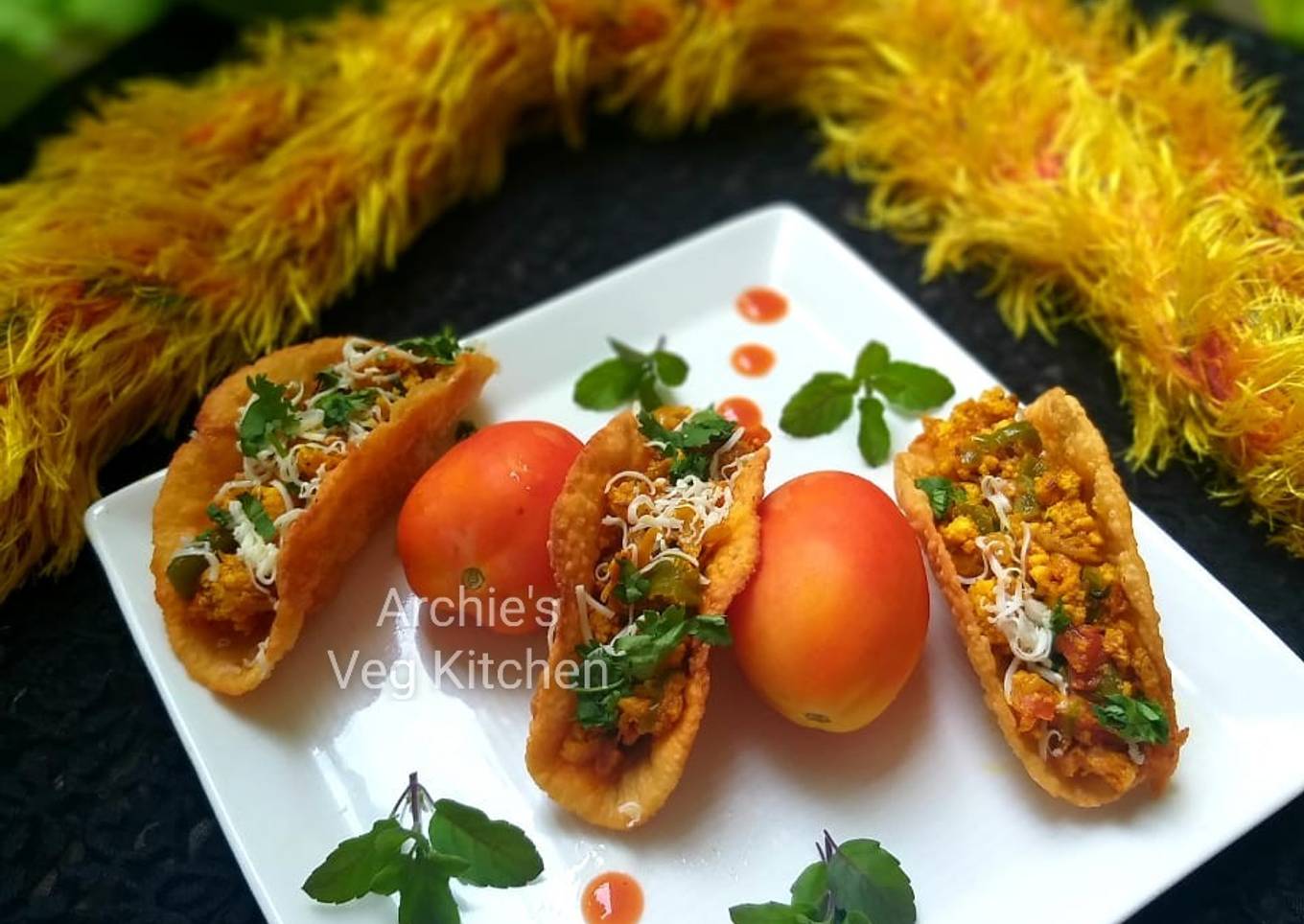 Paneer bhurji tacos