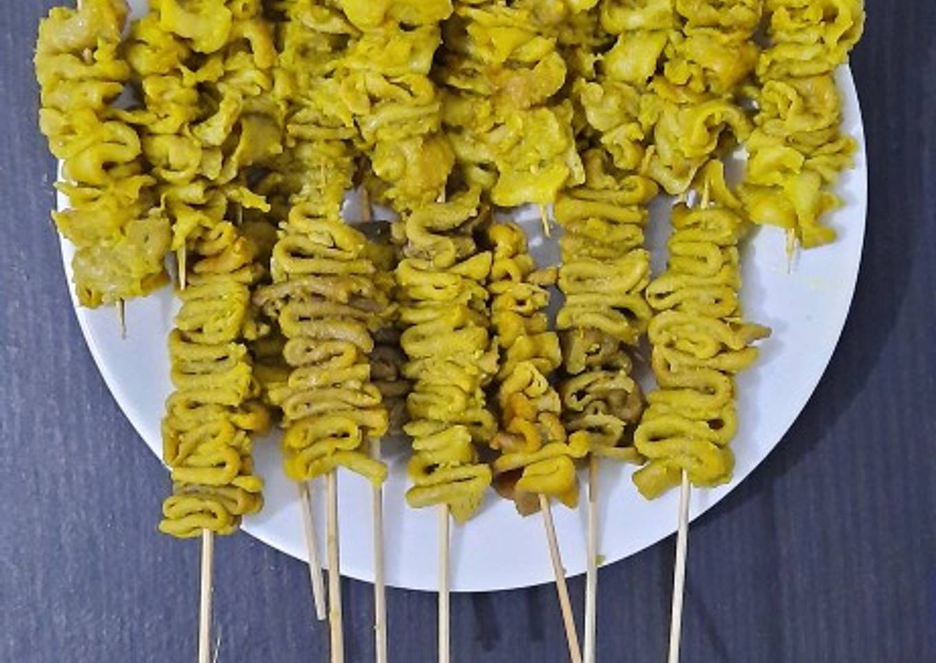 Sate kulit usus bubur ayam