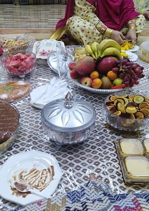 عکسی از دستور تزیین سفره عصرونه