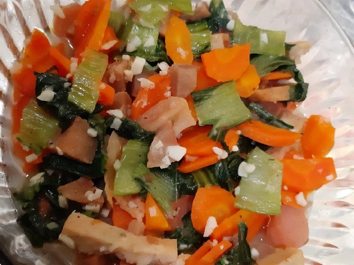 Langkah Mudah untuk Menyiapkan Resep Menu Diet 12 Tumis Pokcoy Wortel yang Sempurna
