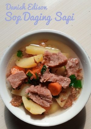 Foto resep Sop daging sapi sederhana #3