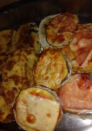 Una foto de Milanesas de berenjena!!