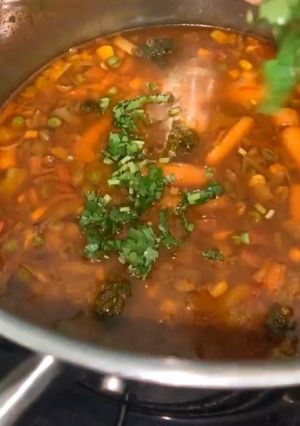 A picture of Mixed vegetables curry.
