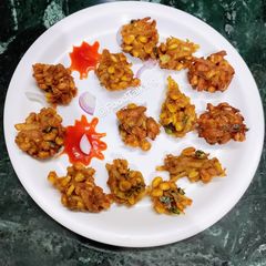 Sweetcorn, Potato Fritters/Pakoda A picture of Sweetcorn, Potato Fritters/Pakoda.