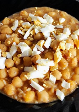 Una foto de Garbanzos con arroz