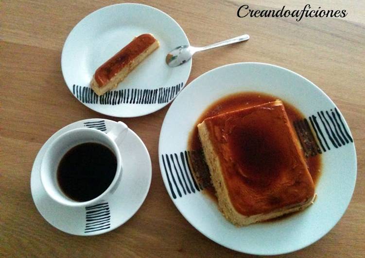 Flan de queso mascarpone en microondas