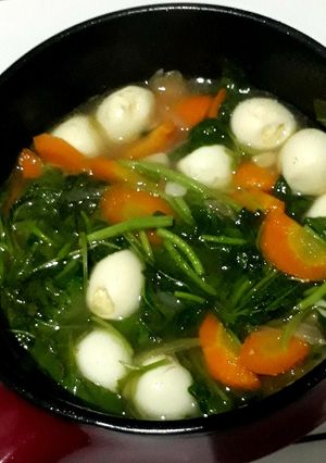 Foto resep Bayam Tumis telur puyuh
