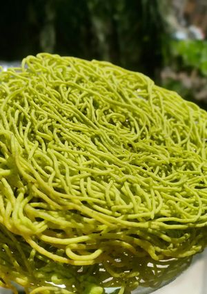 A picture of Chatpati Pudina Sev/Mint Sev.
